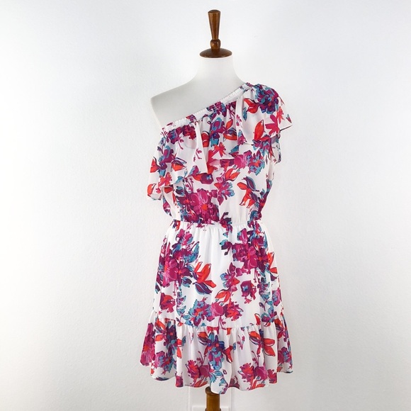 Devlin Dresses & Skirts - Devlin Pink Thea Watercolor Flowers Dress